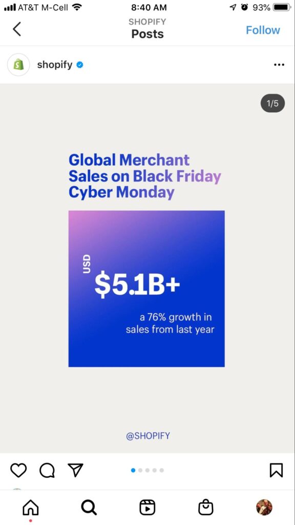 Shopify black friday instagram post