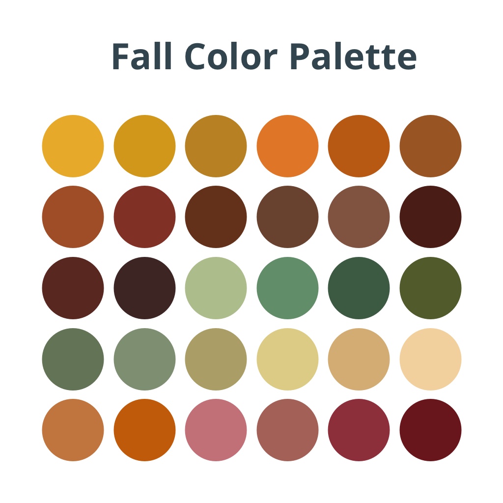 Fall Color Palette swatch examples