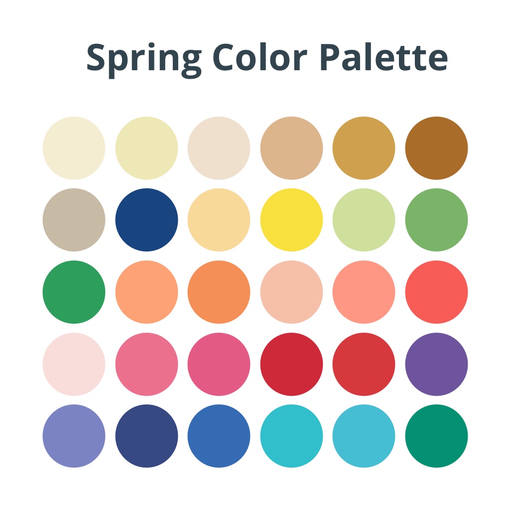 Spring Color Palette swatch examples