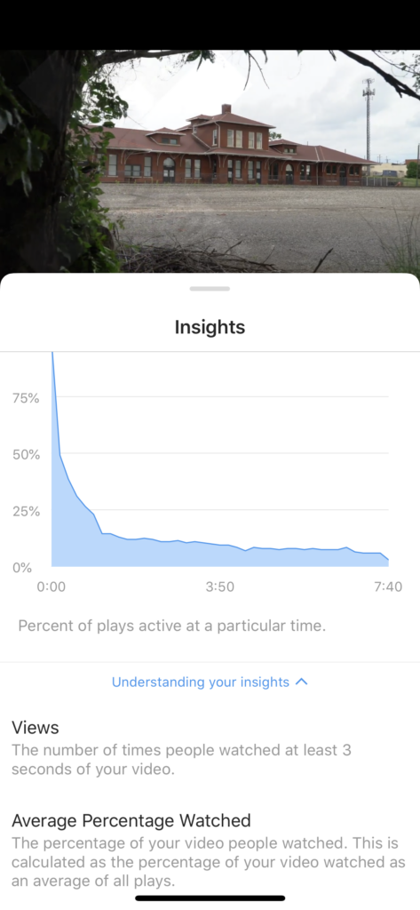 IGTV insights can show you where your users are dropping off in your videos, as well as total engagement